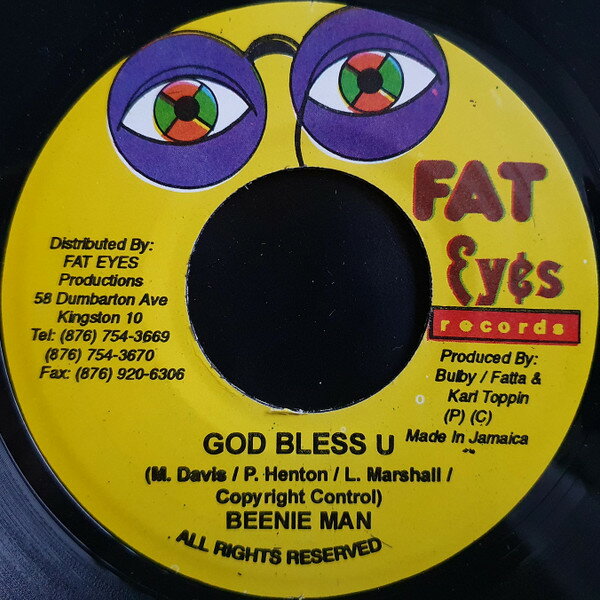 【中古】ジャマイカ7" Beenie Man / Chaka Demus God Bless U / Dance Mi Gal none Fat Eyes Records /00080