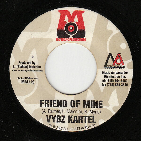 【中古】ジャマイカ7" Vybz Kartel / Mad Cobra feat Christopher Friend Of Mine / Mad Dem NONE Mo Music Productions /00080