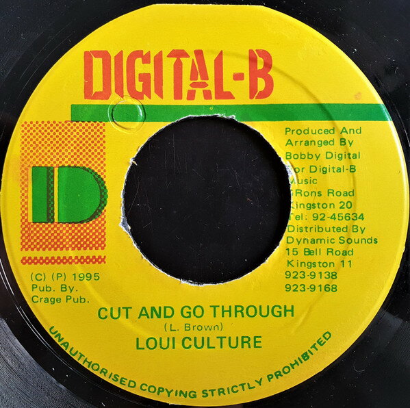 【中古】ジャマイカ7" Louie Culture Cut And Go Through NONE Digital-B /00080