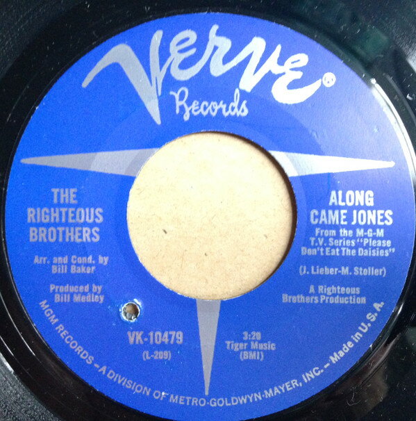 【中古】英7" Righteous Brothers Along Came Jones VK10479 Verve Records /00080