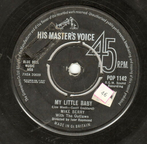 【中古】英7" Mike Berry with The Outlaws My Little Baby / Youll Do It Youll Fall In Love POP1142 HIS MASTERS VOICE /00080 【中古】英7" Mike Berry with The Outlaws My Little Baby / Youll Do It Youll Fall In Love POP1142 HIS MASTERS VOICE /00080