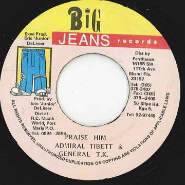 ・アーティスト Admiral Tibet & General T.K. ・タイトル Praise Him ・レーベル・型番 Big Jeans Records NONE ・フォーマット 7インチレコード ・コンディション(盤) 良い (VG+) ・コンディション(ジャケット) ・コンディション(帯) オビなし ・特記事項 サンプル画像です。実際の商品の画像ではありません 商品写真はバーコード/カタログ番号に対応したサンプル画像ですので、お送りする商品の画像ではありません。帯やライナーなどの付属品は、特記事項に記載されている場合のみ含まれます。プロモやカラーレコードなどの仕様についても、該当する場合のみ特記事項に記載しています。 【ご購入前に必ずご確認ください】 ・本店サイト(www.recordcity.jp)とは価格、送料が違います ・本店サイト、その他支店のオーダーとは同梱発送できません ・注文確定後に別の注文を頂いた場合、注文同士の同梱は致しかねます。 ・別倉庫から発送しているため、店頭受け渡しは対応しておりません ・一部商品は他の通販サイトでも販売しているため、ご注文のタイミングによっては商品のご用意ができない場合がございます。 ・土日祝日はお休みです 金曜・祝前日9時以降のご連絡またはご入金は、返答または発送が週明け・祝日明けに順次対応となります。 ・ご購入後のキャンセル不可 ご購入後のキャンセルはいかなる理由においてもお受けできません。ご了承の上、ご購入くださいませ。 ・日本郵便(ゆうパック/ゆうメール)によるお届けになります。 ・中古品であることをご理解ください 当ストアでは中古商品を主に販売しております。中古品であることをご理解の上ご購入ください。また、一部商品はRecordCityオンラインストアで試聴可能です。 ・返品について お客様のご都合による返品は一切承っておりません。 表記の内容と実際の商品に相違がある場合、また針飛び等で返品・返金をご希望される場合は、商品の到着後1週間以内にご連絡ください。商品の返送をこちらで確認後、キャンセル・返金を行います。 コンディションVG以下の商品は返品できません。プレイに影響のない表面のこすれ傷、プレス起因のノイズ盤は返品の対象外です。 【コンディション表記】 ・ほぼ新品(M-)(Like New) 完全な新品。未使用。当店ではほぼ使用しません ・非常に良い(EX)(Excellent) 中古盤として美品な状態。わずかな経年を感じるものの傷みを感じさせない、当店基準で最高の状態 ・良い(VG+)(Very Good Plus) 丁寧に扱われた中古品で、軽い使用感がみられる。 ・可(VG)(Acceptable) 使い込まれた中古品で、「良い」よりもさらに使用感がみられる。 ・悪い(VG-)(Bad) 状態が悪いアイテム。使用の保障はなく、再生不可、針飛び、目立つノイズがあるかもしれない。状態によるクレーム不可。返品不可。 ・非常に悪い(G)(Very Bad) 「悪い」よりさらに状態が悪いアイテム。使用の保障はなく、再生不可、針飛び、目立つノイズがあるかもしれない。状態によるクレーム不可。返品不可。 ・ジャンク(Fair)(Junk/Fair) 割れている、反っている、水ダメージがある、カビ、ジャケットが分離している、ひどい書き込み、ひどい擦れなど最低の状態。使用の保障はなく、再生不可、針飛び、目立つノイズがあるかもしれない。状態によるクレーム不可。返品不可。 ・ジャンク(Poor)(Junk/Poor) 割れている、反っている、水ダメージがある、カビ、ジャケットが分離している、ひどい書き込み、ひどい擦れなど最低の状態。使用の保障はなく、再生不可、針飛び、目立つノイズがあるかもしれない。状態によるクレーム不可。返品不可。
