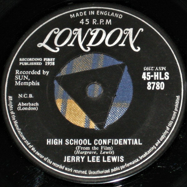 【中古】7” Jerry Lee Lewis High School Confidential 45HLS8780 London Records /00080