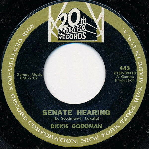 ・アーティスト Dickie Goodman ・タイトル Senate Hearing ・レーベル・型番 20th Century Fox Records 443 ・フォーマット 7インチレコード ・コンディション(盤) 良い (VG+) ・コンディション(ジャケット) ・コンディション(帯) オビなし ・特記事項 サンプル画像です。実際の商品の画像ではありません 商品写真はバーコード/カタログ番号に対応したサンプル画像ですので、お送りする商品の画像ではありません。帯やライナーなどの付属品は、特記事項に記載されている場合のみ含まれます。プロモやカラーレコードなどの仕様についても、該当する場合のみ特記事項に記載しています。 【ご購入前に必ずご確認ください】 ・本店サイト(www.recordcity.jp)とは価格、送料が違います ・本店サイト、その他支店のオーダーとは同梱発送できません ・注文確定後に別の注文を頂いた場合、注文同士の同梱は致しかねます。 ・別倉庫から発送しているため、店頭受け渡しは対応しておりません ・一部商品は他の通販サイトでも販売しているため、ご注文のタイミングによっては商品のご用意ができない場合がございます。 ・土日祝日はお休みです 金曜・祝前日9時以降のご連絡またはご入金は、返答または発送が週明け・祝日明けに順次対応となります。 ・ご購入後のキャンセル不可 ご購入後のキャンセルはいかなる理由においてもお受けできません。ご了承の上、ご購入くださいませ。 ・日本郵便(ゆうパック/ゆうメール)によるお届けになります。 ・中古品であることをご理解ください 当ストアでは中古商品を主に販売しております。中古品であることをご理解の上ご購入ください。また、一部商品はRecordCityオンラインストアで試聴可能です。 ・返品について お客様のご都合による返品は一切承っておりません。 表記の内容と実際の商品に相違がある場合、また針飛び等で返品・返金をご希望される場合は、商品の到着後1週間以内にご連絡ください。商品の返送をこちらで確認後、キャンセル・返金を行います。 コンディションVG以下の商品は返品できません。プレイに影響のない表面のこすれ傷、プレス起因のノイズ盤は返品の対象外です。 【コンディション表記】 ・ほぼ新品(M-)(Like New) 完全な新品。未使用。当店ではほぼ使用しません ・非常に良い(EX)(Excellent) 中古盤として美品な状態。わずかな経年を感じるものの傷みを感じさせない、当店基準で最高の状態 ・良い(VG+)(Very Good Plus) 丁寧に扱われた中古品で、軽い使用感がみられる。 ・可(VG)(Acceptable) 使い込まれた中古品で、「良い」よりもさらに使用感がみられる。 ・悪い(VG-)(Bad) 状態が悪いアイテム。使用の保障はなく、再生不可、針飛び、目立つノイズがあるかもしれない。状態によるクレーム不可。返品不可。 ・非常に悪い(G)(Very Bad) 「悪い」よりさらに状態が悪いアイテム。使用の保障はなく、再生不可、針飛び、目立つノイズがあるかもしれない。状態によるクレーム不可。返品不可。 ・ジャンク(Fair)(Junk/Fair) 割れている、反っている、水ダメージがある、カビ、ジャケットが分離している、ひどい書き込み、ひどい擦れなど最低の状態。使用の保障はなく、再生不可、針飛び、目立つノイズがあるかもしれない。状態によるクレーム不可。返品不可。 ・ジャンク(Poor)(Junk/Poor) 割れている、反っている、水ダメージがある、カビ、ジャケットが分離している、ひどい書き込み、ひどい擦れなど最低の状態。使用の保障はなく、再生不可、針飛び、目立つノイズがあるかもしれない。状態によるクレーム不可。返品不可。