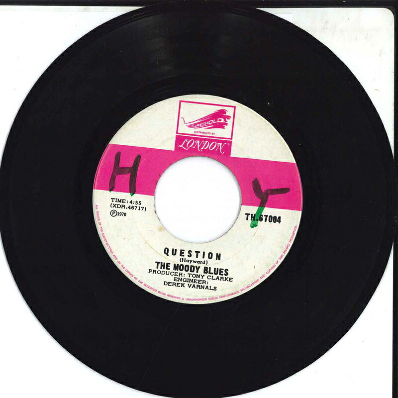 加7" Moody Blues Question TH67004 Threshold (5) /00080