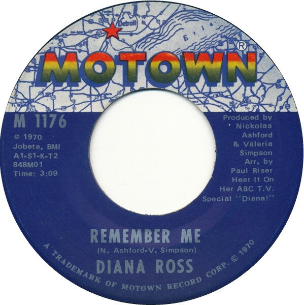【中古】米7&quot; Diana Ross Remember Me M1176 Motown /00080