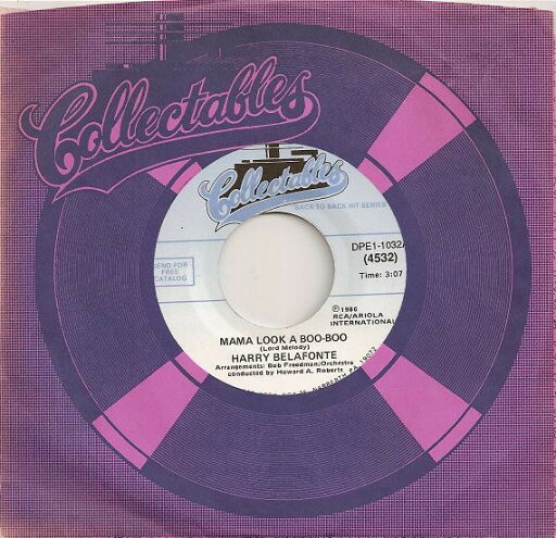 【中古】米7" Harry Belafonte Mama Look A Boo-Boo / Day-O DPE11032 Collectables /00080 【中古】米7" Harry Belafonte Mama Look A Boo-Boo / Day-O DPE11032 Collectables /00080