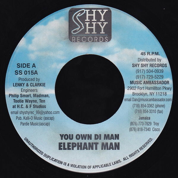 Other - 【中古】ジャマイカ7" Elephant Man / Zicka P You Own Di Man / Well Well SS015 Shy Shy Records /00080