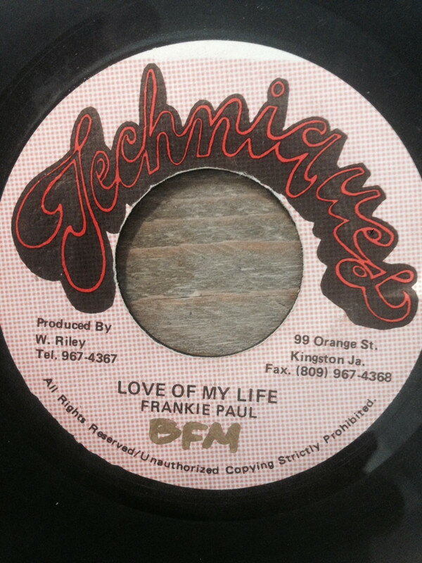 【中古】ジャマイカ7" Frankie Paul Love Of My Life NONE Techniques /00080