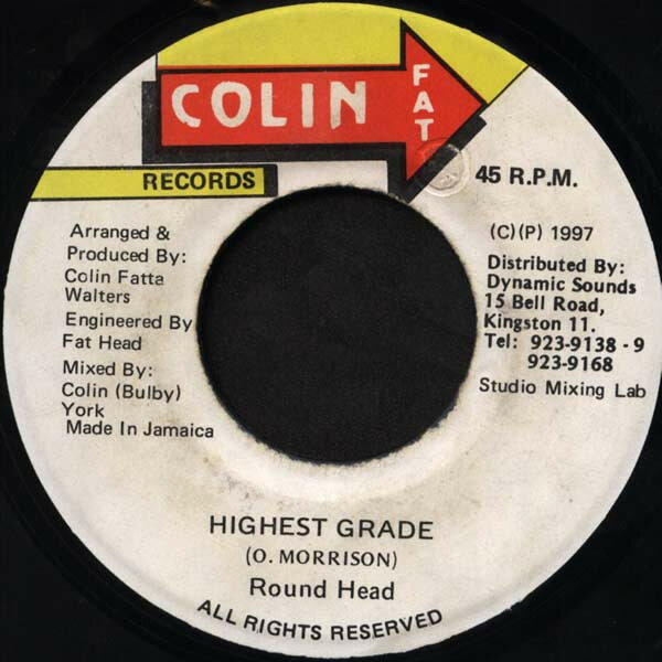 【中古】ジャマイカ7" Round Head Highest Grade NONE Colin Fat Records /00080