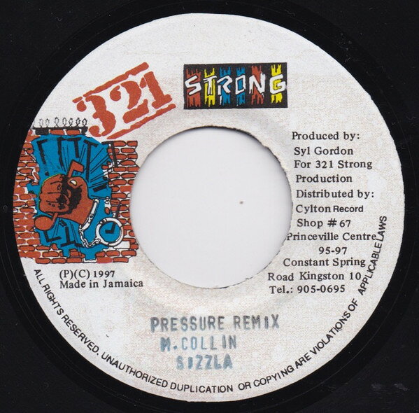 Artist Name: G - 【中古】ジャマイカ7" Sizzla Pressure Remix NONE 321 Strong /00080