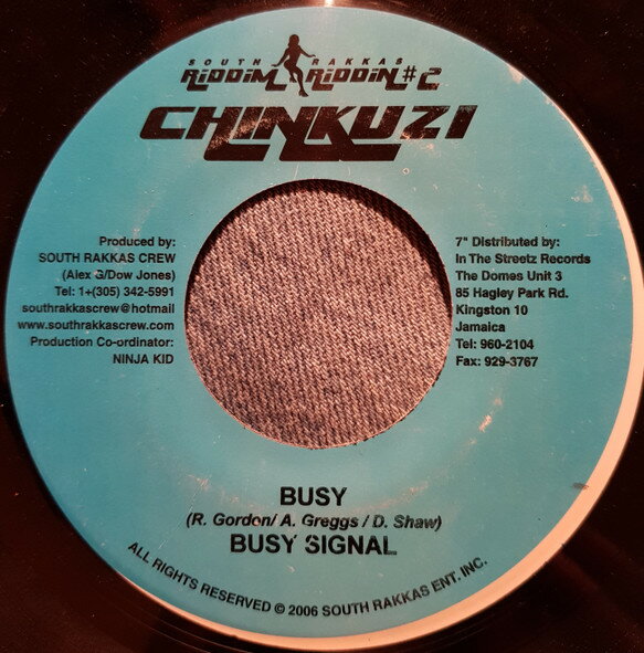 ジャマイカ7" Busy Signal / Idonia Busy / Ends Lock NONE South Rakkas Crew /00080