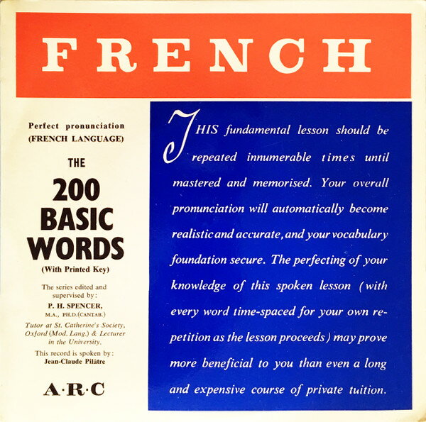 7” Jean-Claude Pilatre French - The 200 Basic Words ARC55 A R C Records /00080