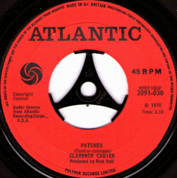【中古】英7" Clarence Carter Patches 2091030 Atlantic /00080