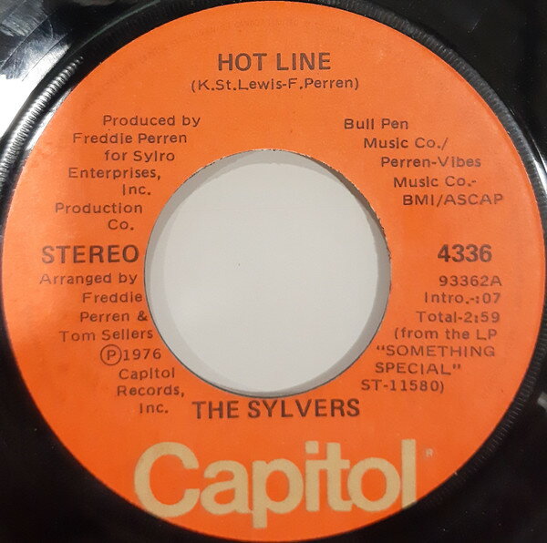 【中古】加7" The Sylvers Hot Line 4336 Capitol Records /00080