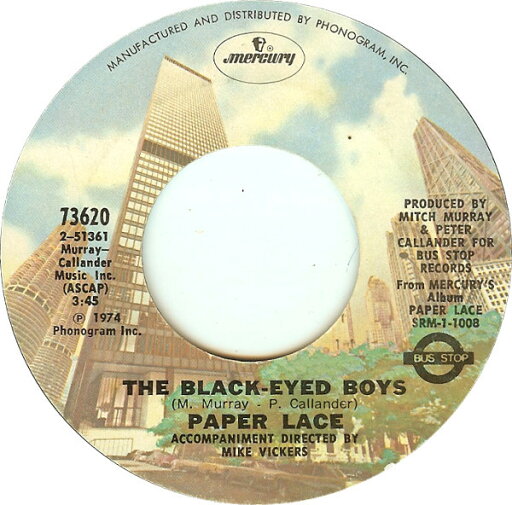 【中古】米7" Paper Lace The Black-Eyed Boys / Jean 73620 Mercury /00080 【中古】米7" Paper Lace The Black-Eyed Boys / Jean 73620 Mercury /00080