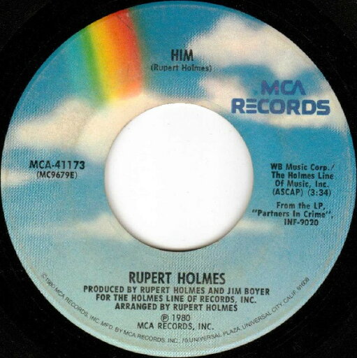 【中古】米7" Rupert Holmes Him MCA41173 MCA Records /00080 【中古】米7" Rupert Holmes Him MCA41173 MCA Records /00080