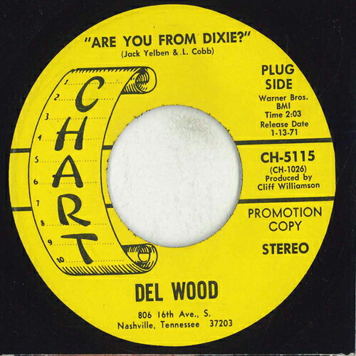 ����š۲�7" Del Wood Are You From Dixie? CH5115 CHART RECORDS /00080