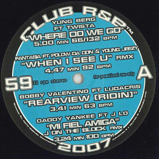 【中古】米12" Various Club R&b 59 NONE NOT ON LABEL /00250 【中古】米12" Various Club R&b 59 NONE NOT ON LABEL /00250