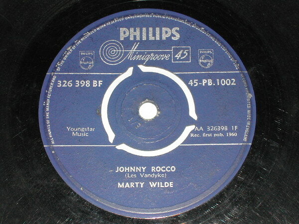 【中古】7” Marty Wilde Johnny Rocco / My Heart And I 45PB1002 Philips /00080