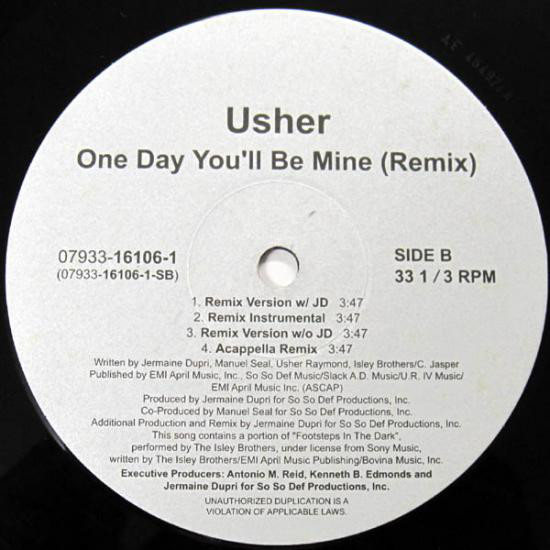 쥳ɥƥ ŷԾŹ㤨֡š12" Usher T.T.P. / One Day Youll Be Mine (Remix 07933161061 Not On Label /00250פβǤʤ660ߤˤʤޤ