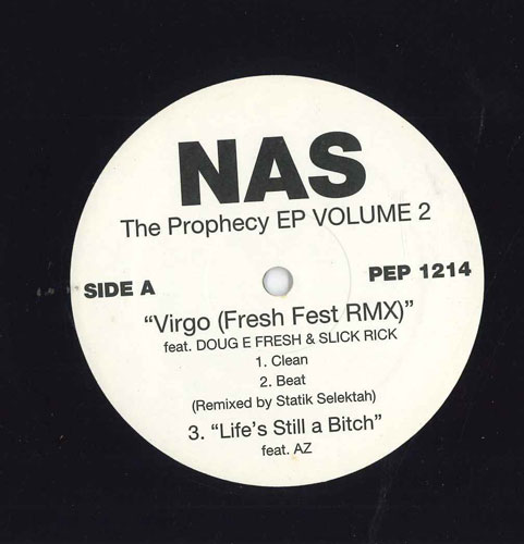 ・アーティスト Nas ・タイトル Prophecy Ep Volume 2 ・レーベル・型番 NOT ON LABEL PEP1214 ・フォーマット 12インチレコード ・コンディション(盤) 非常に良い(EX) ・コンディション(ジャケット) プレインカバー（元ジャケット／カバー無し） ・コンディション(帯) オビなし ・特記事項 サンプル画像です。実際の商品の画像ではありません 商品写真はバーコード/カタログ番号に対応したサンプル画像ですので、お送りする商品の画像ではありません。帯やライナーなどの付属品は、特記事項に記載されている場合のみ含まれます。プロモやカラーレコードなどの仕様についても、該当する場合のみ特記事項に記載しています。 【ご購入前に必ずご確認ください】 ・本店サイト(www.recordcity.jp)とは価格、送料が違います ・本店サイト、その他支店のオーダーとは同梱発送できません ・注文確定後に別の注文を頂いた場合、注文同士の同梱は致しかねます。 ・別倉庫から発送しているため、店頭受け渡しは対応しておりません ・一部商品は他の通販サイトでも販売しているため、ご注文のタイミングによっては商品のご用意ができない場合がございます。 ・土日祝日はお休みです 金曜・祝前日9時以降のご連絡またはご入金は、返答または発送が週明け・祝日明けに順次対応となります。 ・ご購入後のキャンセル不可 ご購入後のキャンセルはいかなる理由においてもお受けできません。ご了承の上、ご購入くださいませ。 ・日本郵便(ゆうパック/ゆうメール)によるお届けになります。 ・中古品であることをご理解ください 当ストアでは中古商品を主に販売しております。中古品であることをご理解の上ご購入ください。また、一部商品はRecordCityオンラインストアで試聴可能です。 ・返品について お客様のご都合による返品は一切承っておりません。 表記の内容と実際の商品に相違がある場合、また針飛び等で返品・返金をご希望される場合は、商品の到着後1週間以内にご連絡ください。商品の返送をこちらで確認後、キャンセル・返金を行います。 コンディションVG以下の商品は返品できません。プレイに影響のない表面のこすれ傷、プレス起因のノイズ盤は返品の対象外です。 【コンディション表記】 ・ほぼ新品(M-)(Like New) 完全な新品。未使用。当店ではほぼ使用しません ・非常に良い(EX)(Excellent) 中古盤として美品な状態。わずかな経年を感じるものの傷みを感じさせない、当店基準で最高の状態 ・良い(VG+)(Very Good Plus) 丁寧に扱われた中古品で、軽い使用感がみられる。 ・可(VG)(Acceptable) 使い込まれた中古品で、「良い」よりもさらに使用感がみられる。 ・悪い(VG-)(Bad) 状態が悪いアイテム。使用の保障はなく、再生不可、針飛び、目立つノイズがあるかもしれない。状態によるクレーム不可。返品不可。 ・非常に悪い(G)(Very Bad) 「悪い」よりさらに状態が悪いアイテム。使用の保障はなく、再生不可、針飛び、目立つノイズがあるかもしれない。状態によるクレーム不可。返品不可。 ・ジャンク(Fair)(Junk/Fair) 割れている、反っている、水ダメージがある、カビ、ジャケットが分離している、ひどい書き込み、ひどい擦れなど最低の状態。使用の保障はなく、再生不可、針飛び、目立つノイズがあるかもしれない。状態によるクレーム不可。返品不可。 ・ジャンク(Poor)(Junk/Poor) 割れている、反っている、水ダメージがある、カビ、ジャケットが分離している、ひどい書き込み、ひどい擦れなど最低の状態。使用の保障はなく、再生不可、針飛び、目立つノイズがあるかもしれない。状態によるクレーム不可。返品不可。