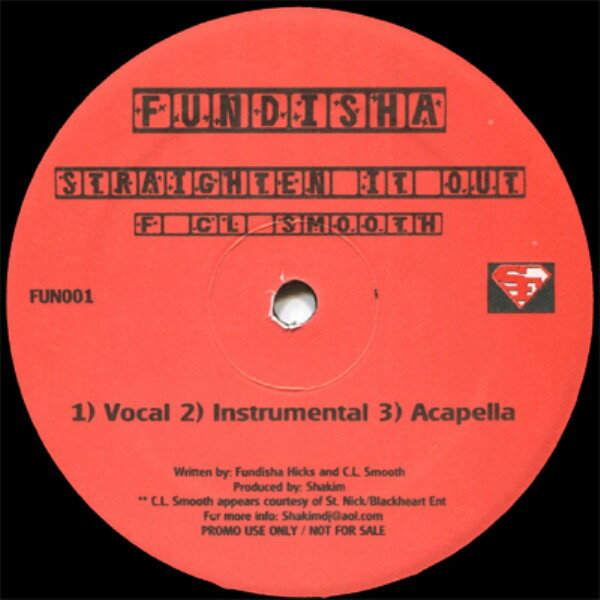 【中古】米12" Fundisha F. C.L. Smooth Straighten It Out FUN001PROMO Not On Label /00250