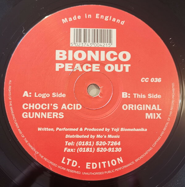 英12" Bionico Peace Out CC036 Chocis Chewns /00250