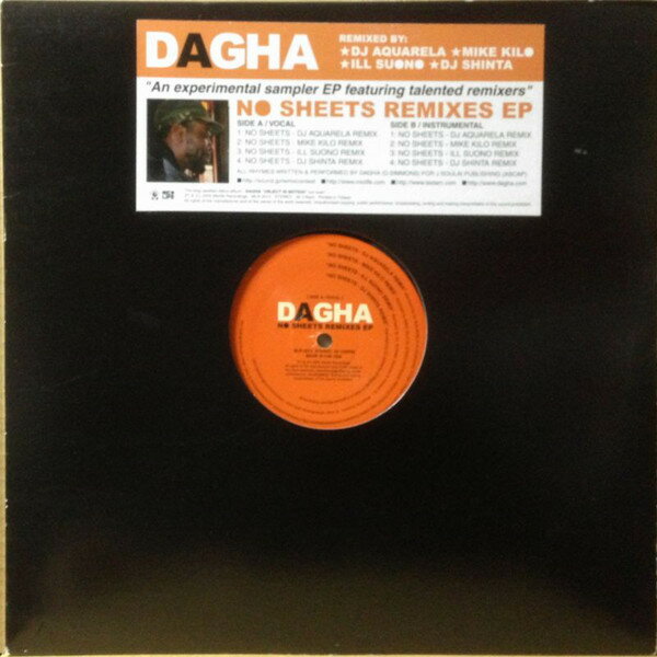 【中古】12&quot; Dagha No Sheets Remixes EP MLR2012 Miclife Recordings /00250