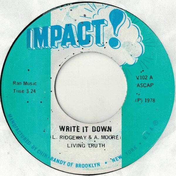 쥳ɥƥ ŷԾŹ㤨֡ڿʡۥޥ7" Living Truth Write It Down / It Was Written (Version V102 Impact (Org /00046פβǤʤ638ߤˤʤޤ