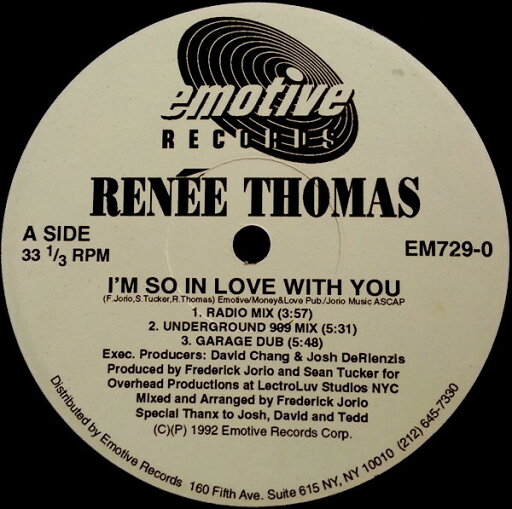 【中古】米12" Renee Thomas Im So In Love With You EM7290 Emotive Records /00250 【中古】米12" Renee Thomas Im So In Love With You EM7290 Emotive Records /00250