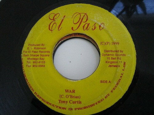 【中古】ジャマイカ7" Tony Curtis War NONE El Paso (2) /00080