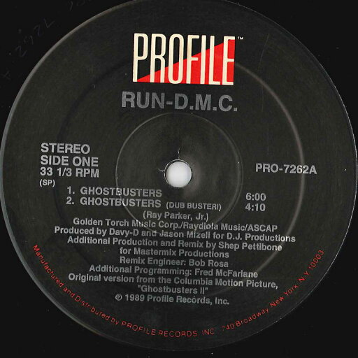 【中古】米12" Run D. M. C. Ghostbusters / Pause PRO7262 PROFILE /00250 【中古】米12" Run D. M. C. Ghostbusters / Pause PRO7262 PROFILE /00250