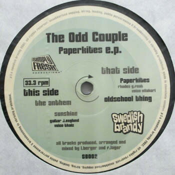 【中古】スウェーデン12" Odd Couple Paperkites EP SB002 Swedish Brandy /00250