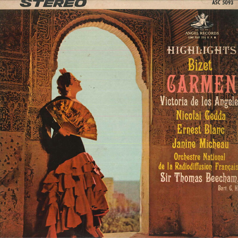 【中古】LP Thomas Beecham, Orchestre National De La Radiodiffusion FRANCAISE Bizet "carmen" HIGHLIGHTS ASC5093 ANGEL /00260