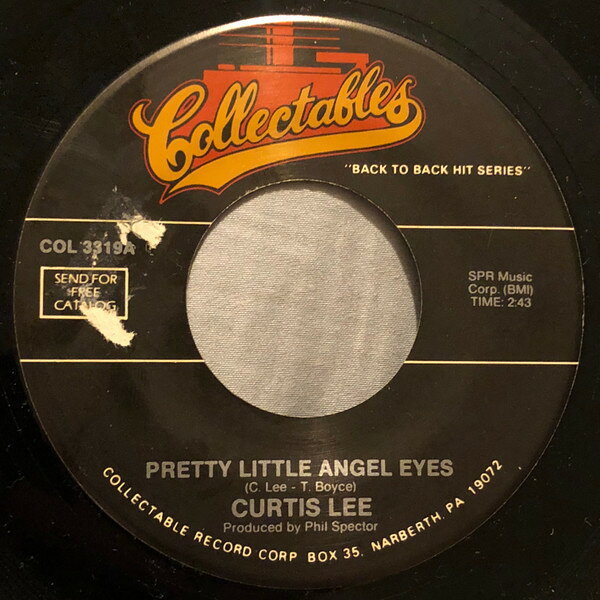 Artist Name: B - 【中古】米7” Curtis Lee Pretty Little Angel Eyes COL3319 Collectables /00080