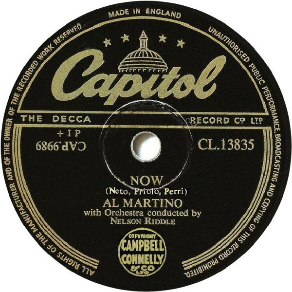 【中古】英78RPM/SP Al Martino Now / Say Youll Wait For Me CL13835 CAPITOL RECORDS /00500