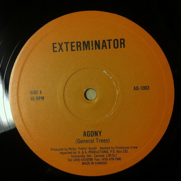 加12" General Trees Agony; Version / Version AD1003 Xterminator CA (Org) /00210