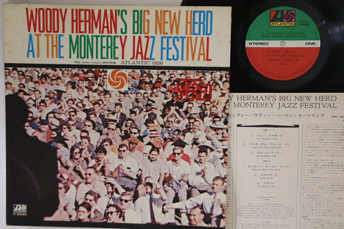 ・アーティスト Woody Herman's Big New Herd ・タイトル At The Monterey Jazz Festival ・レーベル・型番 ATLANTIC P6008A ・フォーマット LPレコード ・コンディション(盤) 非常に良い(EX) ・コンディション(ジャケット) 良い (VG+) ・コンディション(帯) オビなし ・特記事項 【カバーに目立つ染み】 実際に発送される商品の画像です 【ご購入前に必ずご確認ください】 ・本店サイト(www.recordcity.jp)とは価格、送料が違います ・本店サイト、その他支店のオーダーとは同梱発送できません ・注文確定後に別の注文を頂いた場合、注文同士の同梱は致しかねます。 ・別倉庫から発送しているため、店頭受け渡しは対応しておりません ・一部商品は他の通販サイトでも販売しているため、ご注文のタイミングによっては商品のご用意ができない場合がございます。 ・土日祝日はお休みです 金曜・祝前日9時以降のご連絡またはご入金は、返答または発送が週明け・祝日明けに順次対応となります。 ・ご購入後のキャンセル不可 ご購入後のキャンセルはいかなる理由においてもお受けできません。ご了承の上、ご購入くださいませ。 ・日本郵便(ゆうパック/ゆうメール)によるお届けになります。 ・中古品であることをご理解ください 当ストアでは中古商品を主に販売しております。中古品であることをご理解の上ご購入ください。また、一部商品はRecordCityオンラインストアで試聴可能です。 ・返品について お客様のご都合による返品は一切承っておりません。 表記の内容と実際の商品に相違がある場合、また針飛び等で返品・返金をご希望される場合は、商品の到着後1週間以内にご連絡ください。商品の返送をこちらで確認後、キャンセル・返金を行います。 コンディションVG以下の商品は返品できません。プレイに影響のない表面のこすれ傷、プレス起因のノイズ盤は返品の対象外です。 【コンディション表記】 ・ほぼ新品(M-)(Like New) 完全な新品。未使用。当店ではほぼ使用しません ・非常に良い(EX)(Excellent) 中古盤として美品な状態。わずかな経年を感じるものの傷みを感じさせない、当店基準で最高の状態 ・良い(VG+)(Very Good Plus) 丁寧に扱われた中古品で、軽い使用感がみられる。 ・可(VG)(Acceptable) 使い込まれた中古品で、「良い」よりもさらに使用感がみられる。 ・悪い(VG-)(Bad) 状態が悪いアイテム。使用の保障はなく、再生不可、針飛び、目立つノイズがあるかもしれない。状態によるクレーム不可。返品不可。 ・非常に悪い(G)(Very Bad) 「悪い」よりさらに状態が悪いアイテム。使用の保障はなく、再生不可、針飛び、目立つノイズがあるかもしれない。状態によるクレーム不可。返品不可。 ・ジャンク(Fair)(Junk/Fair) 割れている、反っている、水ダメージがある、カビ、ジャケットが分離している、ひどい書き込み、ひどい擦れなど最低の状態。使用の保障はなく、再生不可、針飛び、目立つノイズがあるかもしれない。状態によるクレーム不可。返品不可。 ・ジャンク(Poor)(Junk/Poor) 割れている、反っている、水ダメージがある、カビ、ジャケットが分離している、ひどい書き込み、ひどい擦れなど最低の状態。使用の保障はなく、再生不可、針飛び、目立つノイズがあるかもしれない。状態によるクレーム不可。返品不可。