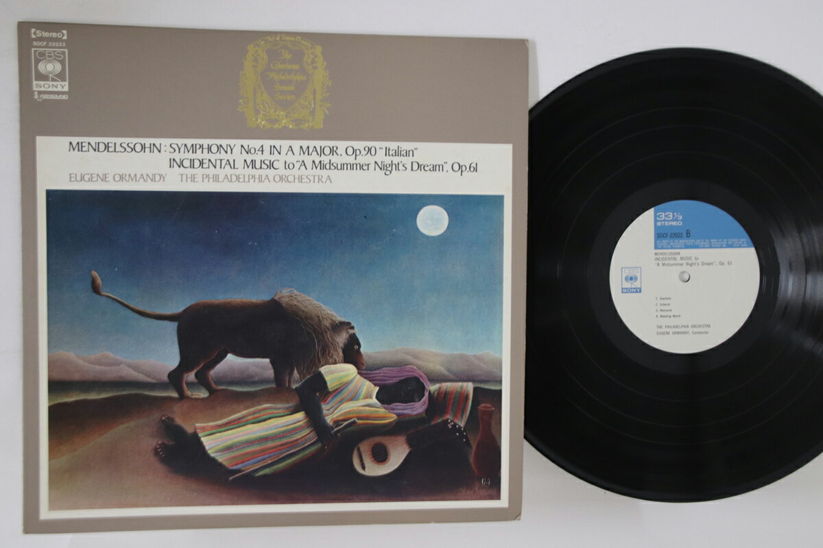 【中古】LP Ormandy Philadelphia Mendelssohn Symphony No.4 SOCF22022 CBS SONY Japan /00260