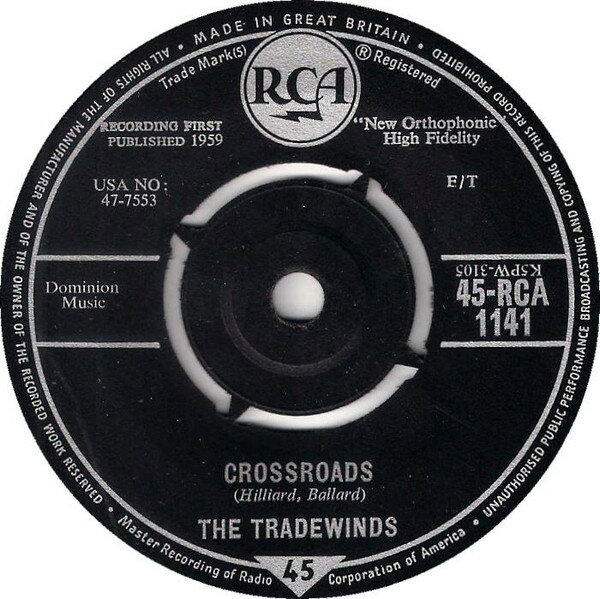 ・アーティスト Tradewinds (7) ・タイトル Crossroads ・レーベル・型番 RCA 45RCA1141 ・フォーマット 7インチレコード ・コンディション(盤) 良い (VG+) ・コンディション(ジャケット) プレインカバー（元ジャケット／カバー無し） ・コンディション(帯) オビなし ・特記事項 【盤に浅い跡】 サンプル画像です。実際の商品の画像ではありません 商品写真はバーコード/カタログ番号に対応したサンプル画像ですので、お送りする商品の画像ではありません。帯やライナーなどの付属品は、特記事項に記載されている場合のみ含まれます。プロモやカラーレコードなどの仕様についても、該当する場合のみ特記事項に記載しています。 【ご購入前に必ずご確認ください】 ・本店サイト(www.recordcity.jp)とは価格、送料が違います ・本店サイト、その他支店のオーダーとは同梱発送できません ・注文確定後に別の注文を頂いた場合、注文同士の同梱は致しかねます。 ・別倉庫から発送しているため、店頭受け渡しは対応しておりません ・一部商品は他の通販サイトでも販売しているため、ご注文のタイミングによっては商品のご用意ができない場合がございます。 ・土日祝日はお休みです 金曜・祝前日9時以降のご連絡またはご入金は、返答または発送が週明け・祝日明けに順次対応となります。 ・ご購入後のキャンセル不可 ご購入後のキャンセルはいかなる理由においてもお受けできません。ご了承の上、ご購入くださいませ。 ・日本郵便(ゆうパック/ゆうメール)によるお届けになります。 ・中古品であることをご理解ください 当ストアでは中古商品を主に販売しております。中古品であることをご理解の上ご購入ください。また、一部商品はRecordCityオンラインストアで試聴可能です。 ・返品について お客様のご都合による返品は一切承っておりません。 表記の内容と実際の商品に相違がある場合、また針飛び等で返品・返金をご希望される場合は、商品の到着後1週間以内にご連絡ください。商品の返送をこちらで確認後、キャンセル・返金を行います。 コンディションVG以下の商品は返品できません。プレイに影響のない表面のこすれ傷、プレス起因のノイズ盤は返品の対象外です。 【コンディション表記】 ・ほぼ新品(M-)(Like New) 完全な新品。未使用。当店ではほぼ使用しません ・非常に良い(EX)(Excellent) 中古盤として美品な状態。わずかな経年を感じるものの傷みを感じさせない、当店基準で最高の状態 ・良い(VG+)(Very Good Plus) 丁寧に扱われた中古品で、軽い使用感がみられる。 ・可(VG)(Acceptable) 使い込まれた中古品で、「良い」よりもさらに使用感がみられる。 ・悪い(VG-)(Bad) 状態が悪いアイテム。使用の保障はなく、再生不可、針飛び、目立つノイズがあるかもしれない。状態によるクレーム不可。返品不可。 ・非常に悪い(G)(Very Bad) 「悪い」よりさらに状態が悪いアイテム。使用の保障はなく、再生不可、針飛び、目立つノイズがあるかもしれない。状態によるクレーム不可。返品不可。 ・ジャンク(Fair)(Junk/Fair) 割れている、反っている、水ダメージがある、カビ、ジャケットが分離している、ひどい書き込み、ひどい擦れなど最低の状態。使用の保障はなく、再生不可、針飛び、目立つノイズがあるかもしれない。状態によるクレーム不可。返品不可。 ・ジャンク(Poor)(Junk/Poor) 割れている、反っている、水ダメージがある、カビ、ジャケットが分離している、ひどい書き込み、ひどい擦れなど最低の状態。使用の保障はなく、再生不可、針飛び、目立つノイズがあるかもしれない。状態によるクレーム不可。返品不可。