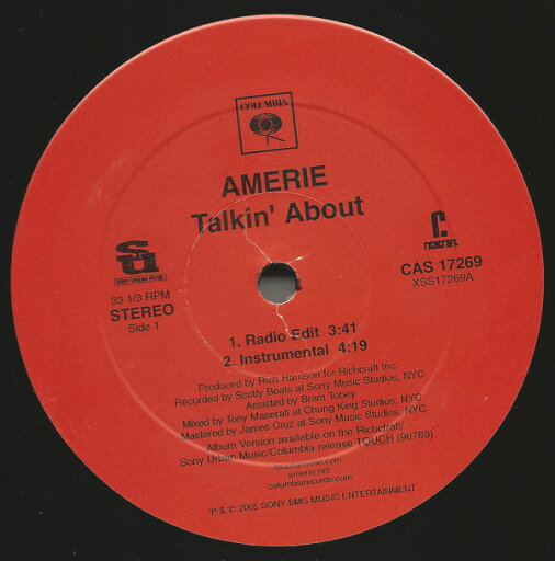 【中古】米12" Amerie Talkin About CAS17269 Columbia /00250 【中古】米12" Amerie Talkin About CAS17269 Columbia /00250