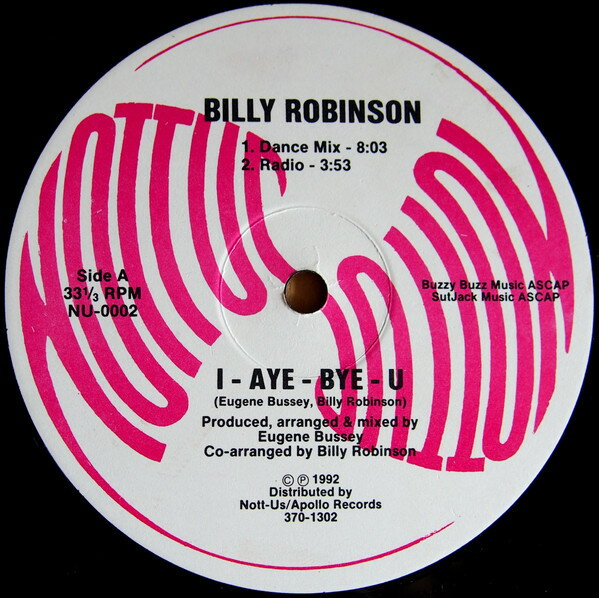 【中古】米12" William Robinson I-Aye-Bye-You / Ill Be Your Friend NU0002 Nott-Us Records /00250