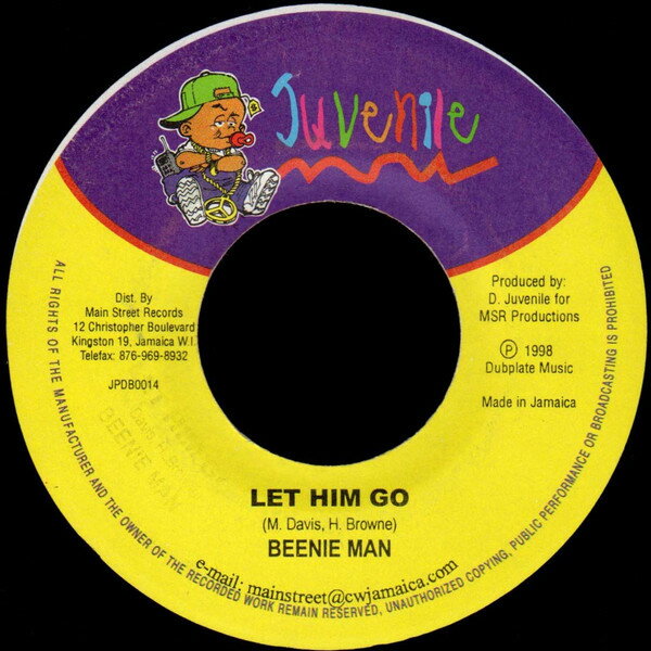Artist Name: R - 【中古】7” Beenie Man / Danny Browne Let Him Go / Filthier JPDB0014 Juvenile /00080