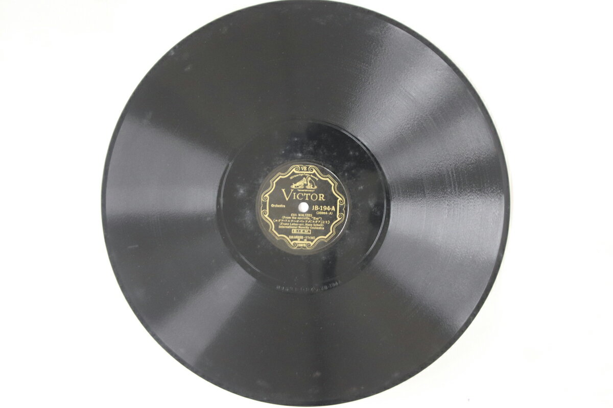 78RPM/SP International Novelty Orchestra Eva Waltzes JB194 VICTOR 12" Japan /00610