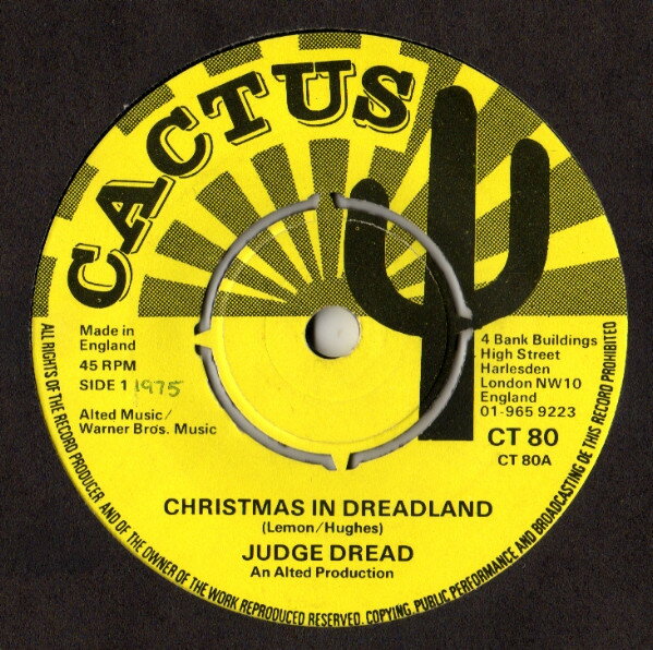 ・アーティスト Judge Dread ・タイトル Christmas In Dreadland ・レーベル・型番 Cactus CT80 ・フォーマット 7インチレコード ・コンディション(盤) 良い (VG+) ・コンディション(ジャケ...