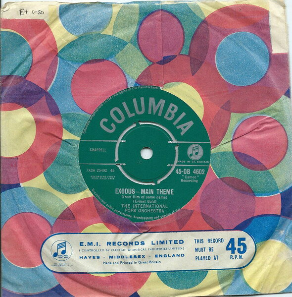Artist Name: K - 【中古】英7” International Pop Orchestra Exodus - Main Theme 45DB4602 Columbia /00080
