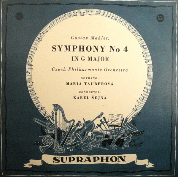 【中古】チェコスロバキアLP Gustav Mahler , The Czech Phil Symphony No 4 In G Major LPV220 Supraphon /00260