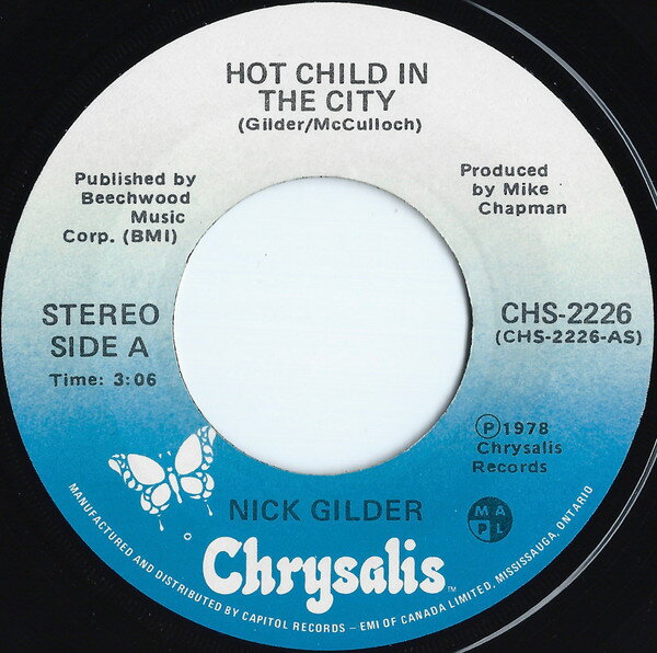 ����š۲�7�� Nick Gilder Hot Child In The City CHS2226 Chrysalis /00080