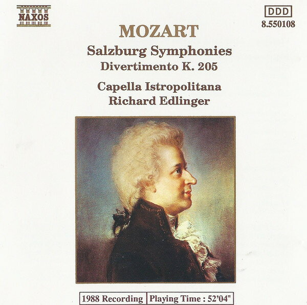 古典 - 【中古】英CD W.A. Mozart Mozart: Salzburg Symphonies 8550108 Naxos /00110